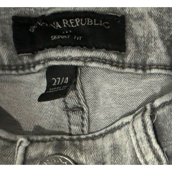 Banana Republic Women’s Jeans Mid Rise Skinny Fit Grey Denim  Sz 27/4 - EUC - Picture 3 of 7
